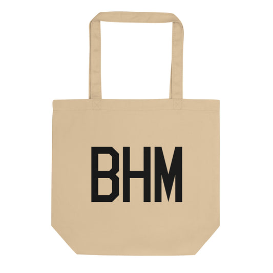 Aviation Gift Organic Tote - Black • BHM Birmingham • YHM Designs - Image 01