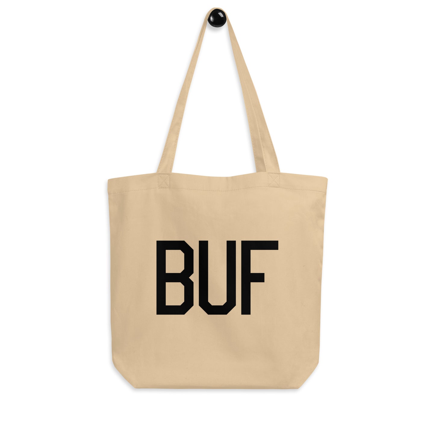 Aviation Gift Organic Tote - Black • BUF Buffalo • YHM Designs - Image 04