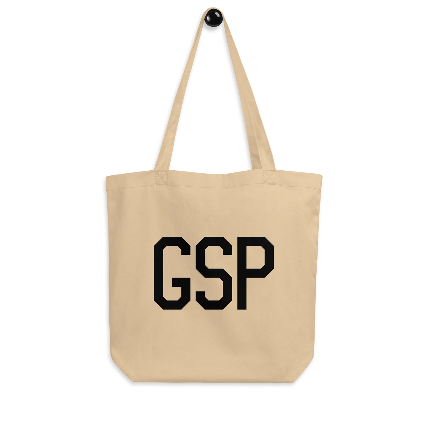 Aviation Gift Organic Tote - Black • GSP Greenville-Spartanburg • YHM Designs - Image 04