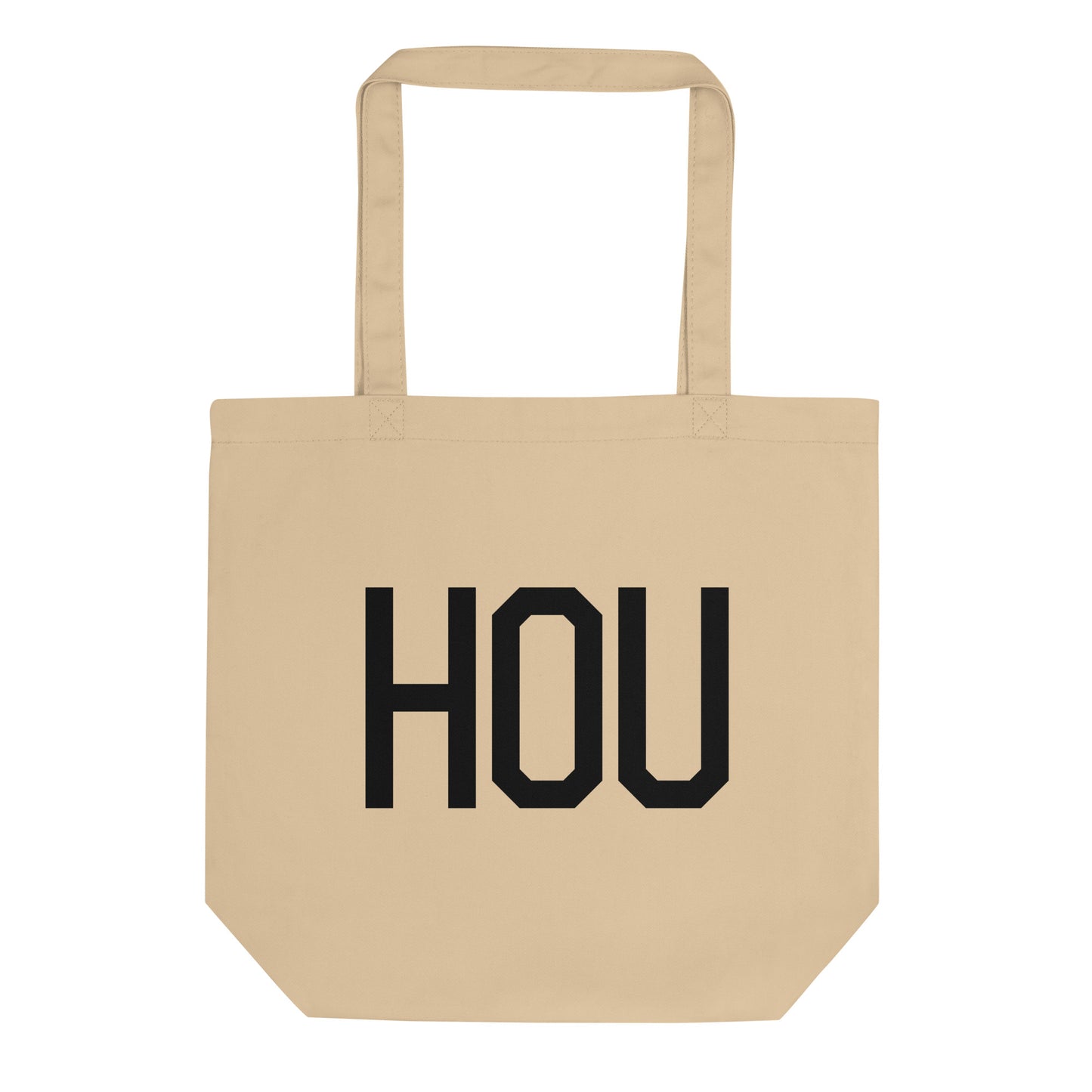 Aviation Gift Organic Tote - Black • HOU Houston • YHM Designs - Image 01