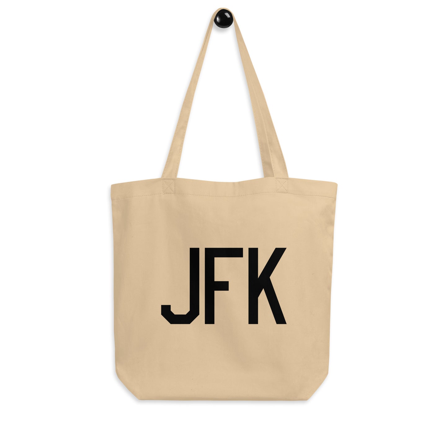 Aviation Gift Organic Tote - Black • JFK New York City • YHM Designs - Image 04