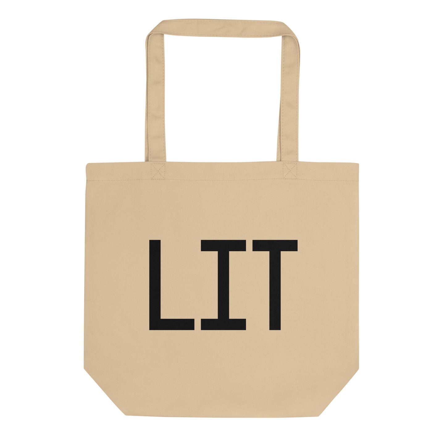 Aviation Gift Organic Tote - Black • LIT Little Rock • YHM Designs - Image 01