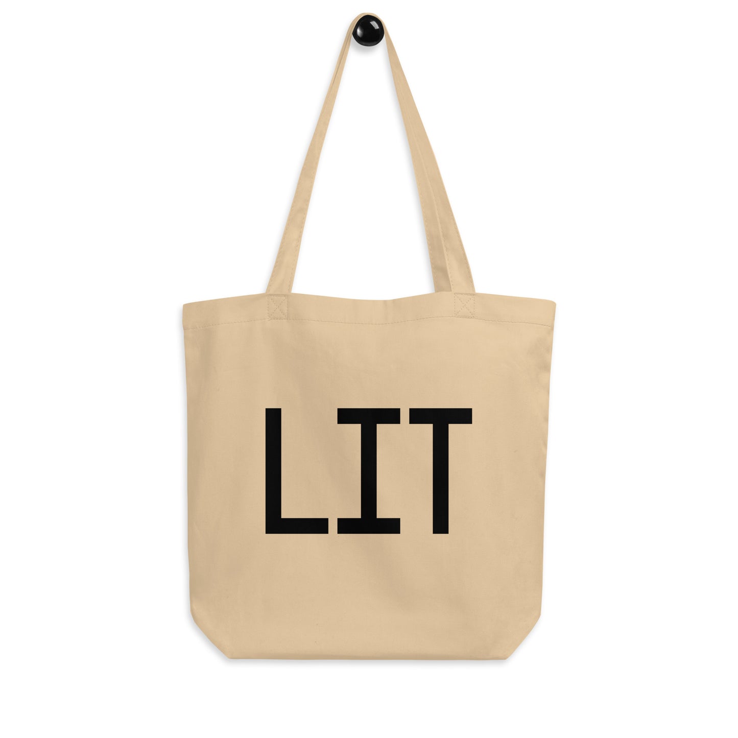 Aviation Gift Organic Tote - Black • LIT Little Rock • YHM Designs - Image 04