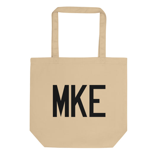 Aviation Gift Organic Tote - Black • MKE Milwaukee • YHM Designs - Image 01