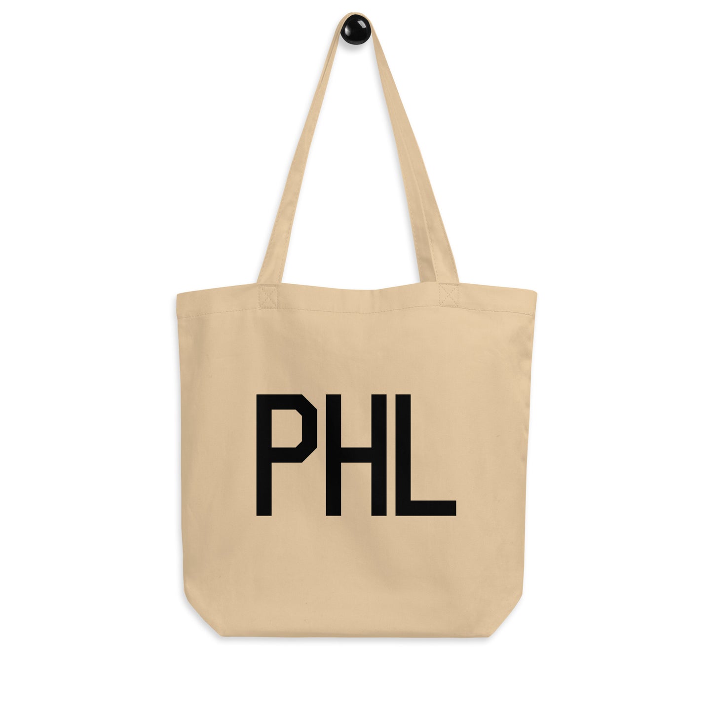 Aviation Gift Organic Tote - Black • PHL Philadelphia • YHM Designs - Image 04