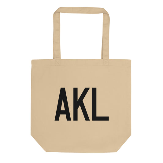 Aviation Gift Organic Tote - Black • AKL Auckland • YHM Designs - Image 01