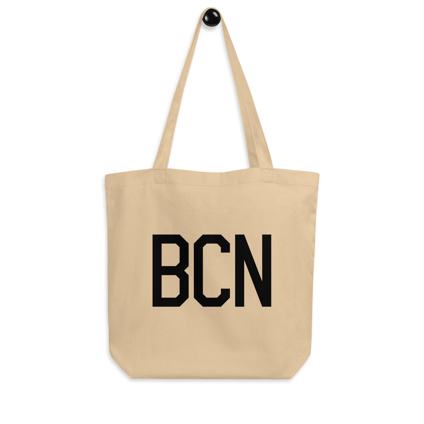 Aviation Gift Organic Tote - Black • BCN Barcelona • YHM Designs - Image 04