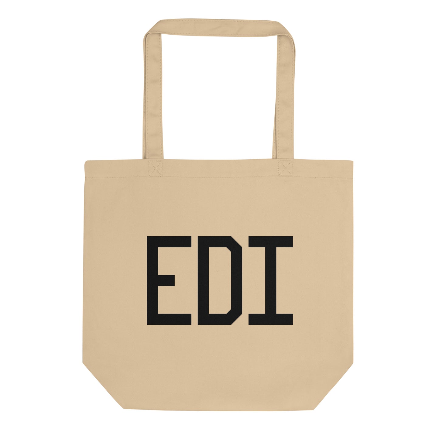 Aviation Gift Organic Tote - Black • EDI Edinburgh • YHM Designs - Image 01