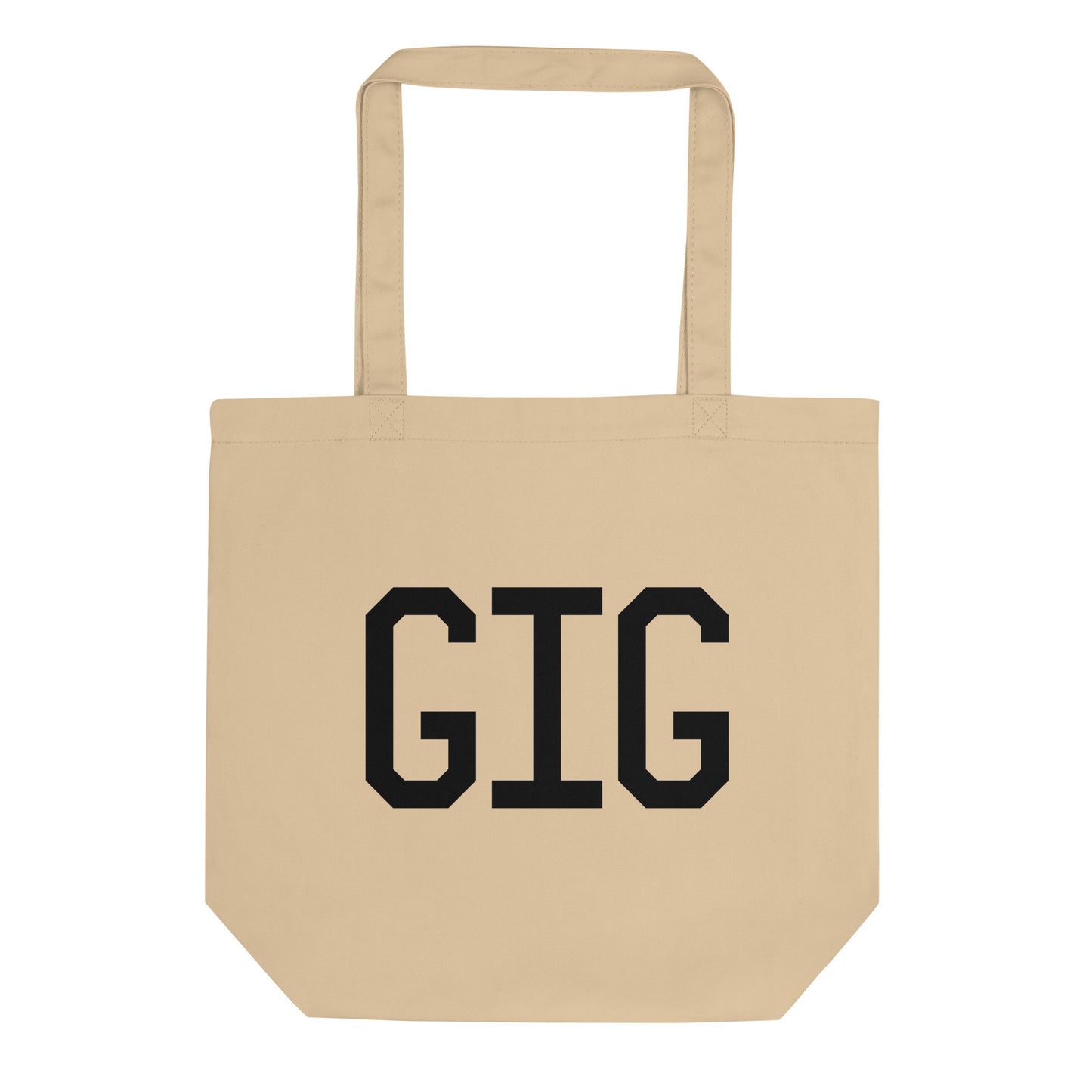 Aviation Gift Organic Tote - Black • GIG Rio de Janeiro • YHM Designs - Image 01