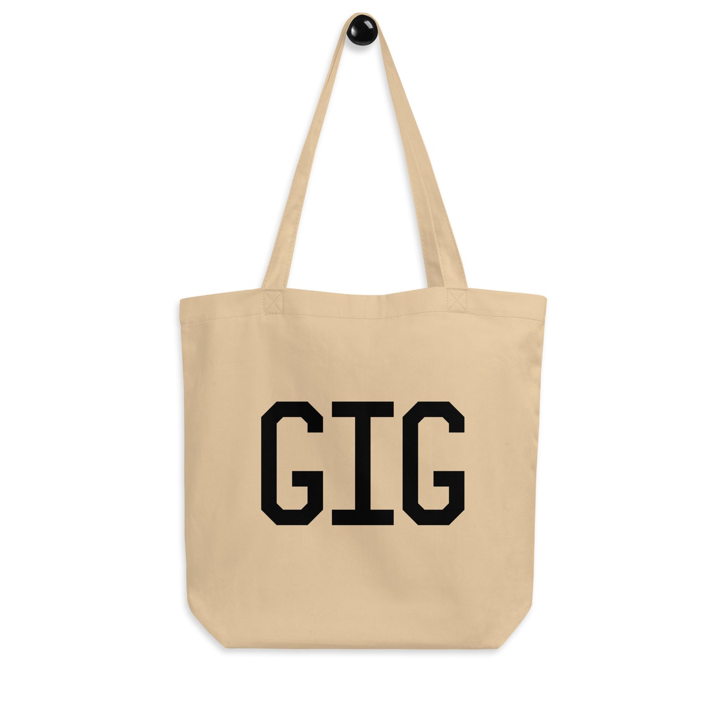 Aviation Gift Organic Tote - Black • GIG Rio de Janeiro • YHM Designs - Image 04