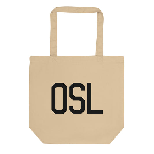 Aviation Gift Organic Tote - Black • OSL Oslo • YHM Designs - Image 01