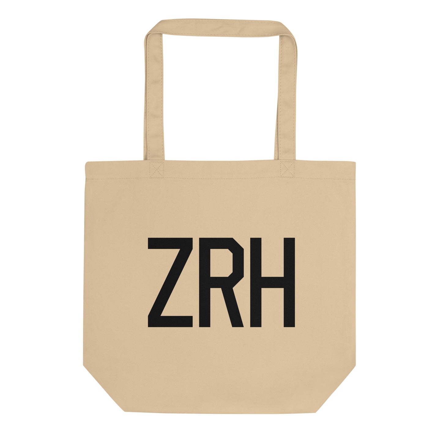 Aviation Gift Organic Tote - Black • ZRH Zurich • YHM Designs - Image 01