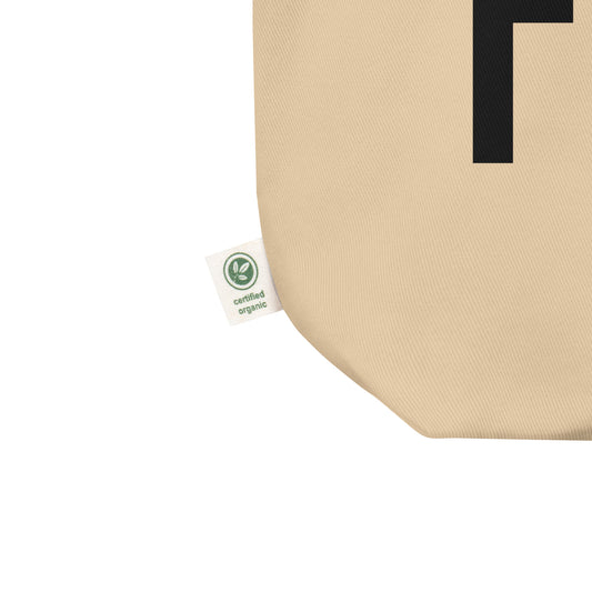 FLL Fort Lauderdale Organic Tote Bag • Air Force Lettering in Black • YHM Designs - Image 02