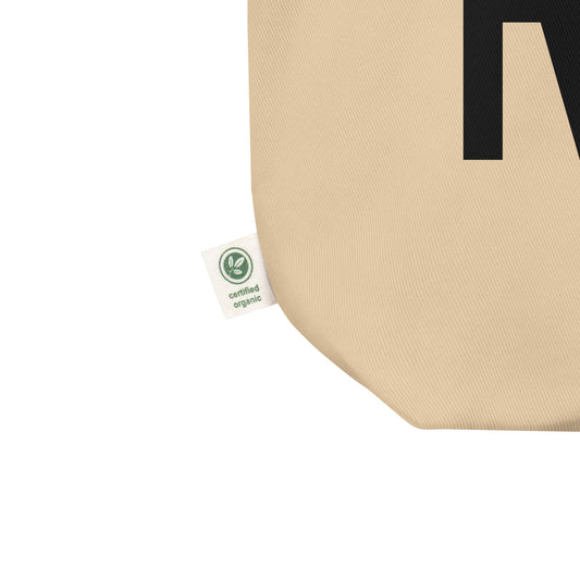 RIC Richmond Organic Tote Bag • Air Force Lettering in Black • YHM Designs - Image 02