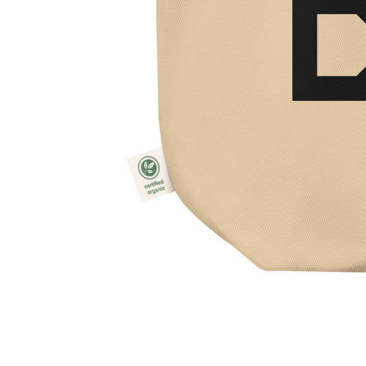 BRU Brussels Organic Tote Bag • Air Force Lettering in Black • YHM Designs - Image 02