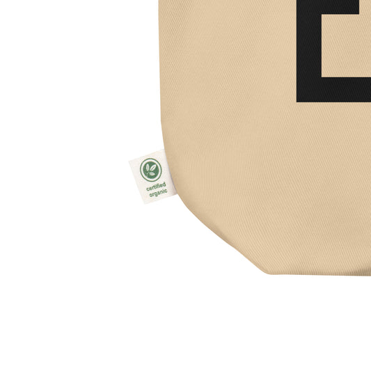 EZE Buenos Aires Organic Tote Bag • Air Force Lettering in Black • YHM Designs - Image 02