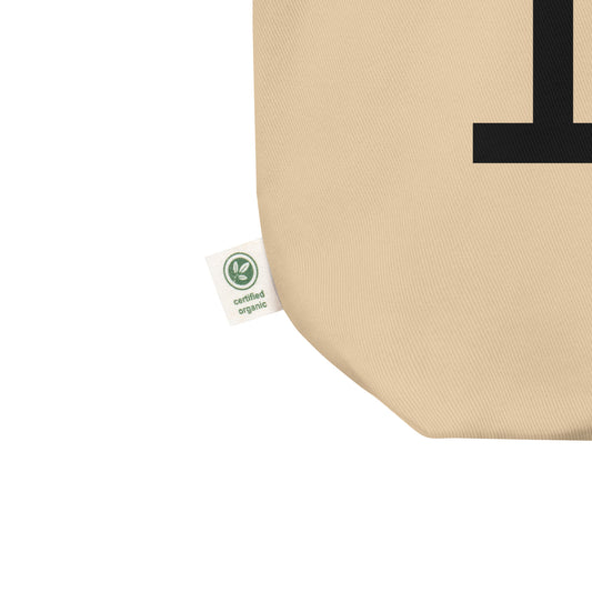 ICN Seoul Organic Tote Bag • Air Force Lettering in Black • YHM Designs - Image 02