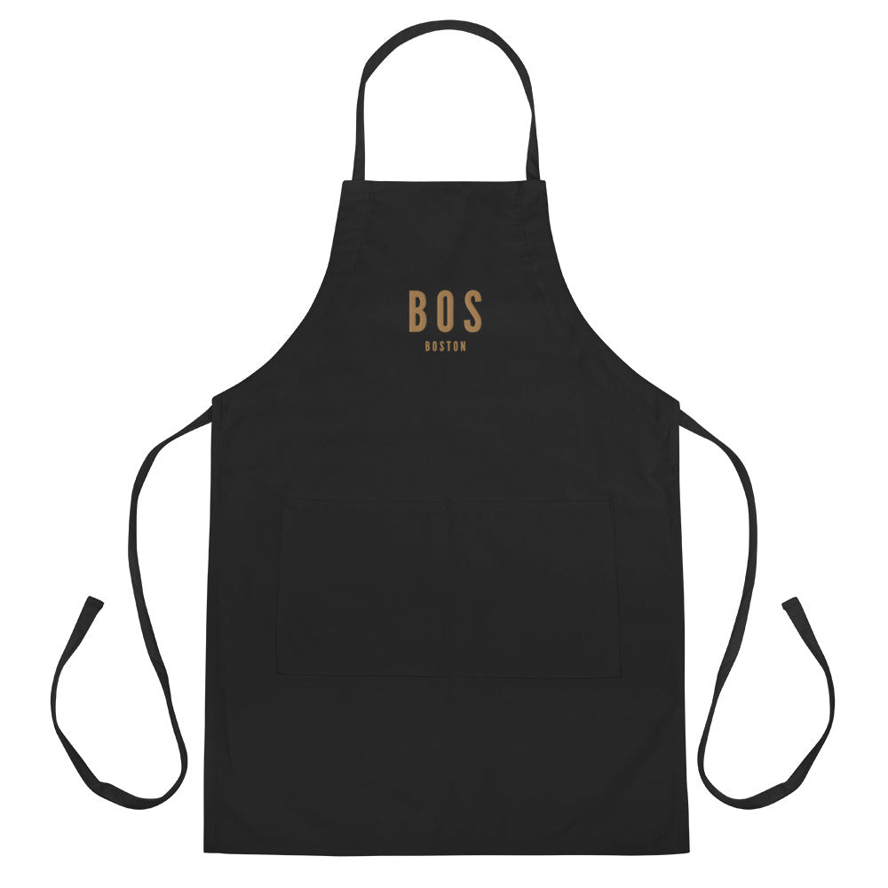 City Embroidered Apron - Old Gold • BOS Boston • YHM Designs - Image 11