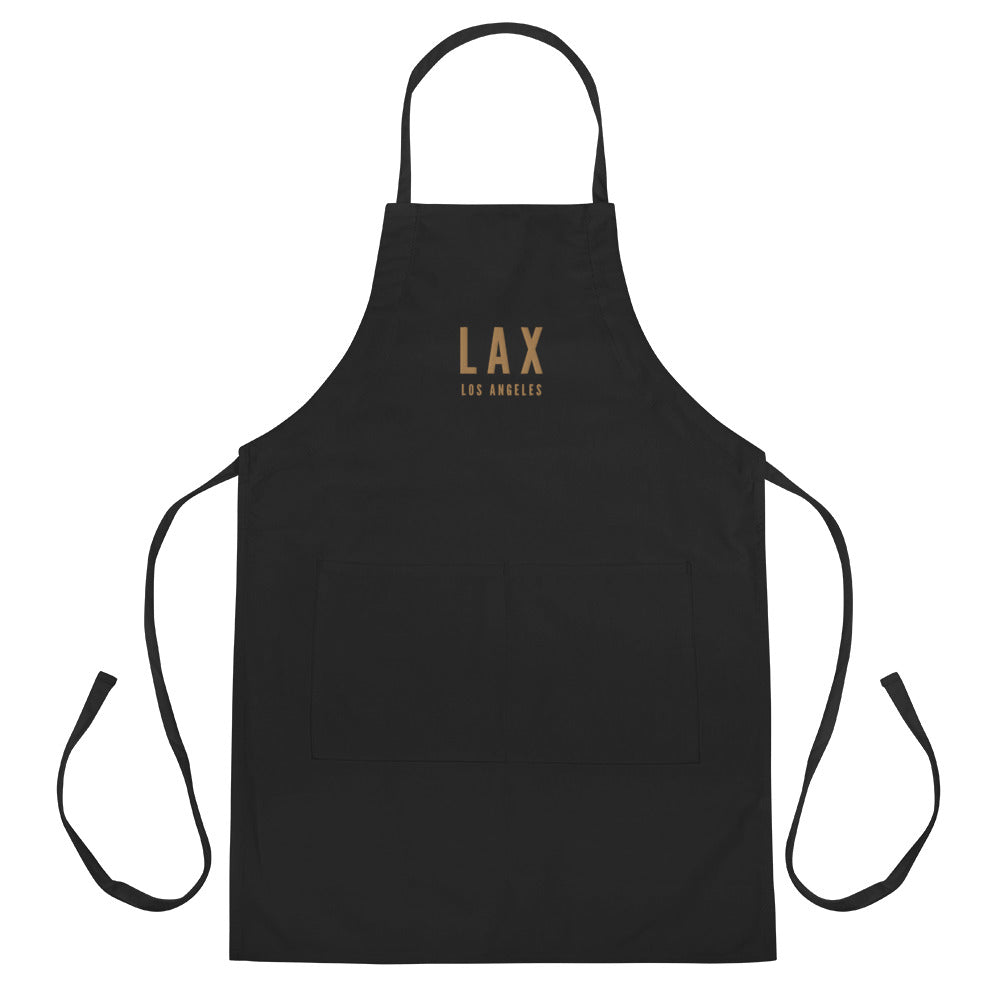 City Embroidered Apron - Old Gold • LAX Los Angeles • YHM Designs - Image 11
