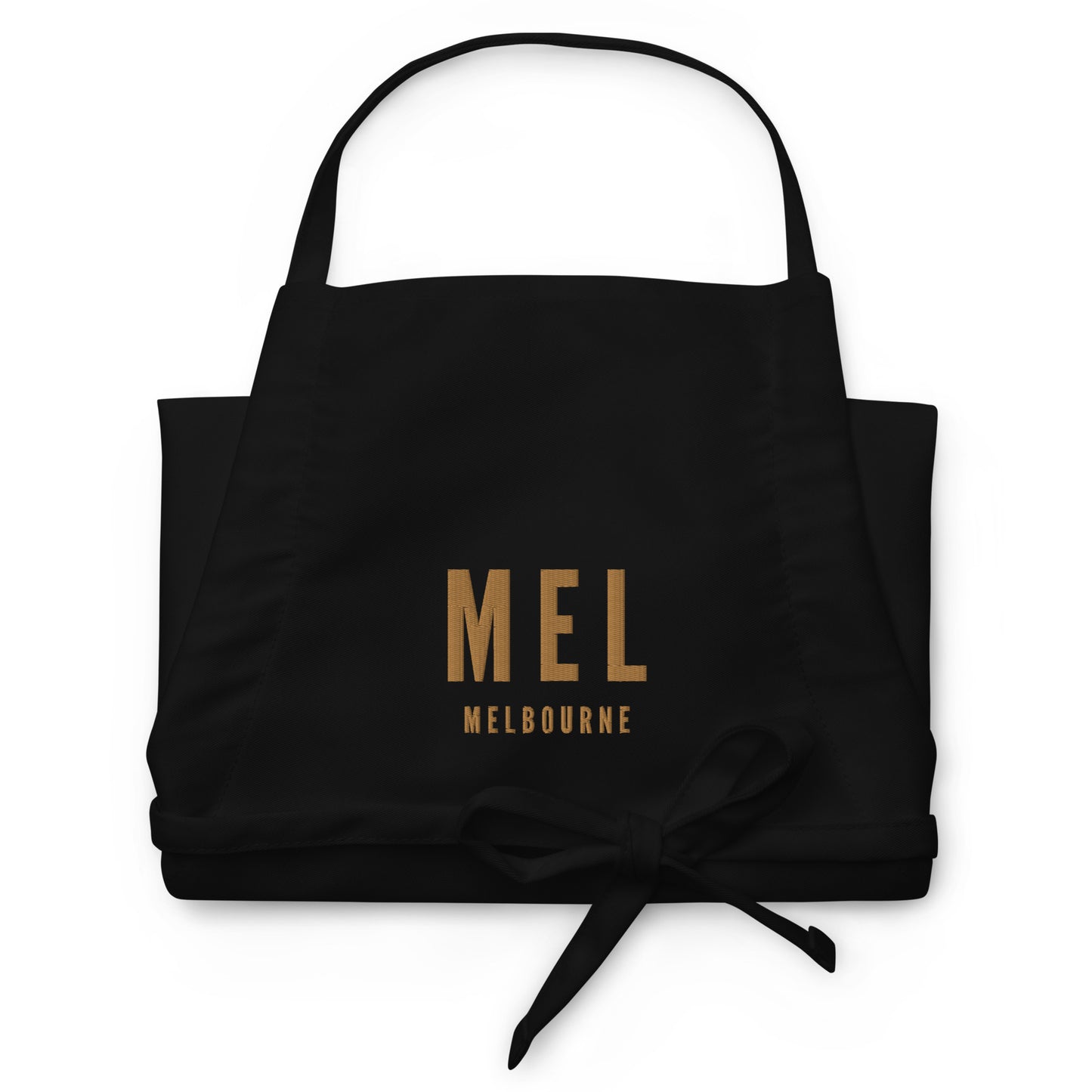 City Embroidered Apron - Old Gold • MEL Melbourne • YHM Designs - Image 03