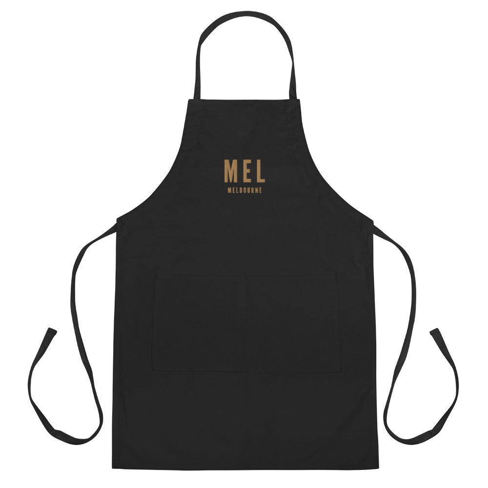 City Embroidered Apron - Old Gold • MEL Melbourne • YHM Designs - Image 11