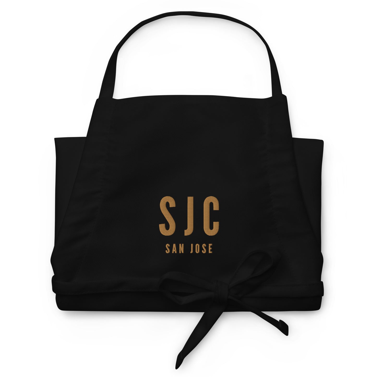 City Embroidered Apron - Old Gold • SJC San Jose • YHM Designs - Image 03