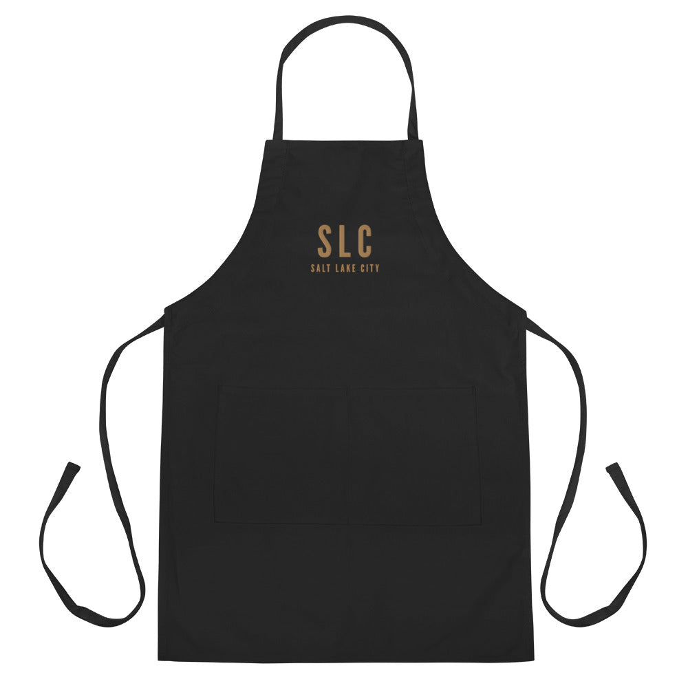 City Embroidered Apron - Old Gold • SLC Salt Lake City • YHM Designs - Image 11