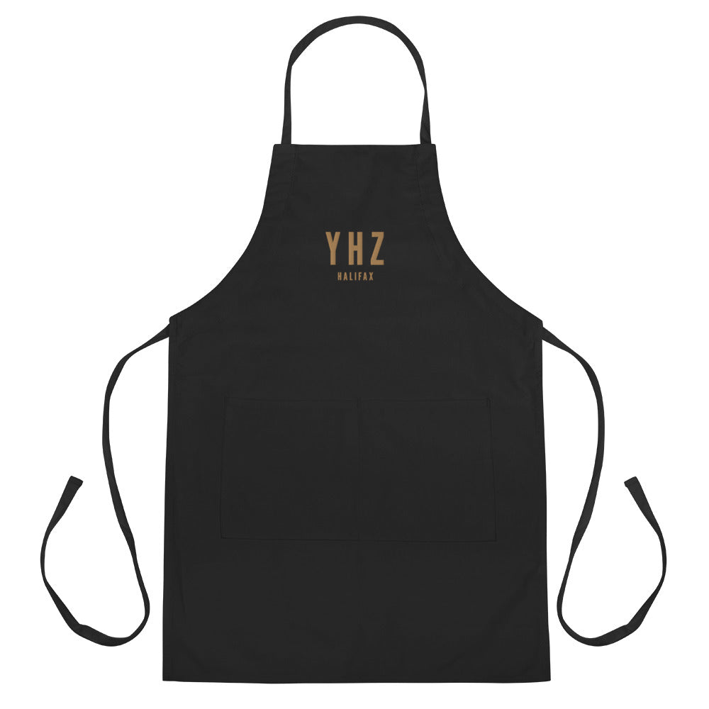 City Embroidered Apron - Old Gold • YHZ Halifax • YHM Designs - Image 11