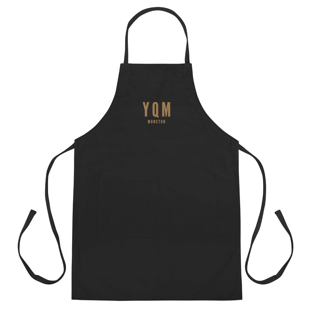 City Embroidered Apron - Old Gold • YQM Moncton • YHM Designs - Image 11