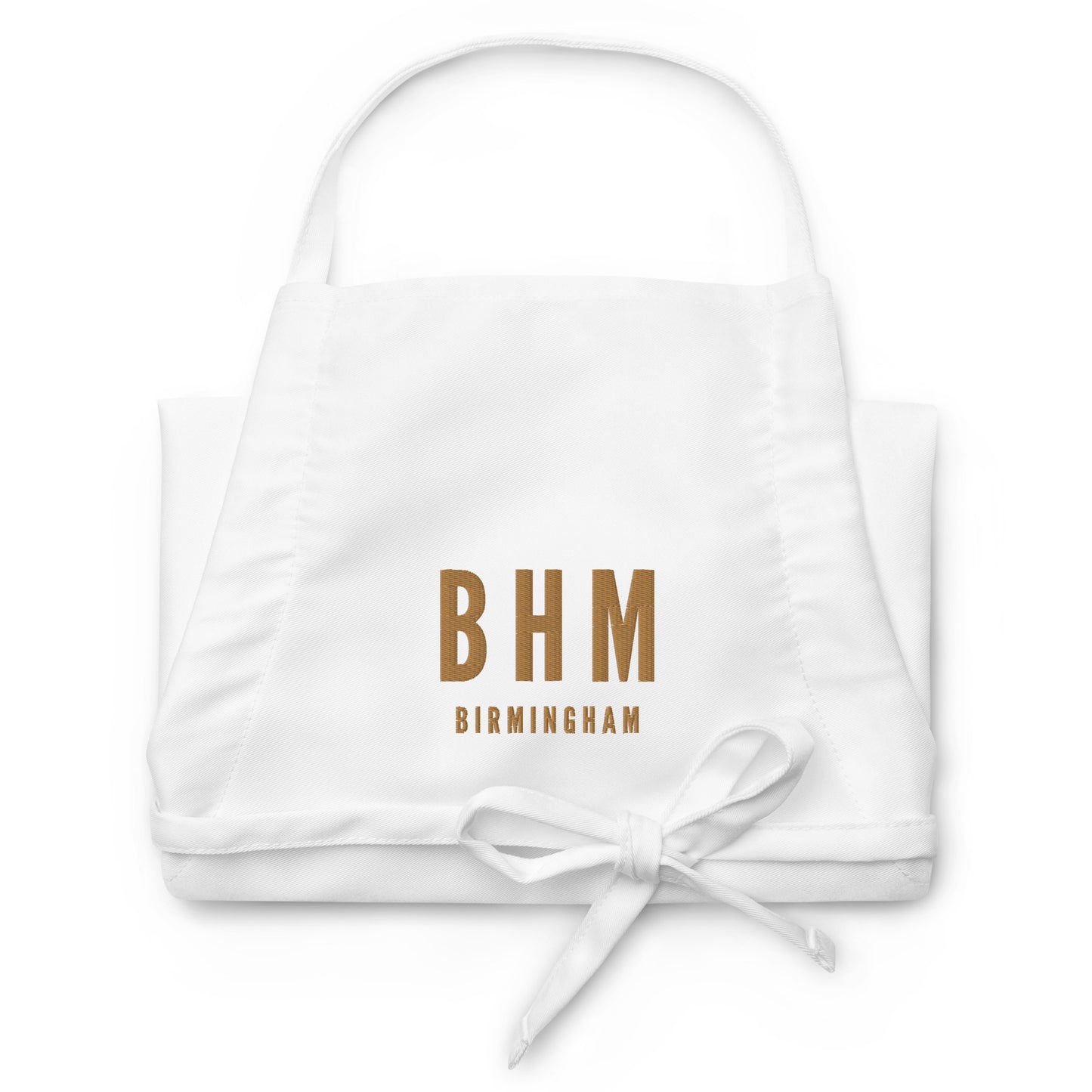 City Embroidered Apron - Old Gold • BHM Birmingham • YHM Designs - Image 07