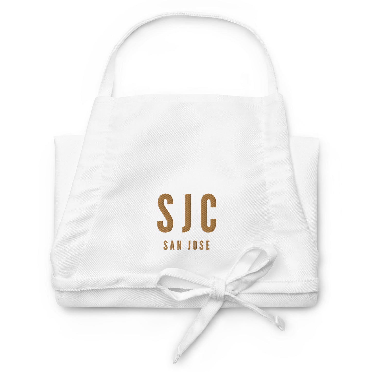 City Embroidered Apron - Old Gold • SJC San Jose • YHM Designs - Image 07