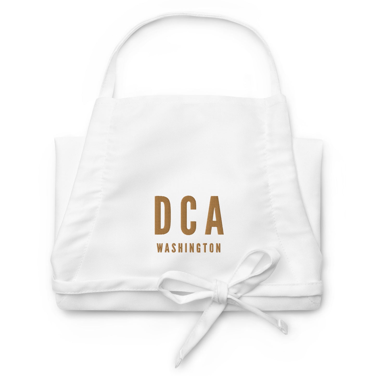 City Embroidered Apron - Old Gold • DCA Washington • YHM Designs - Image 07