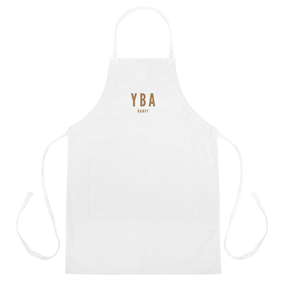 City Embroidered Apron - Old Gold • YBA Banff • YHM Designs - Image 01