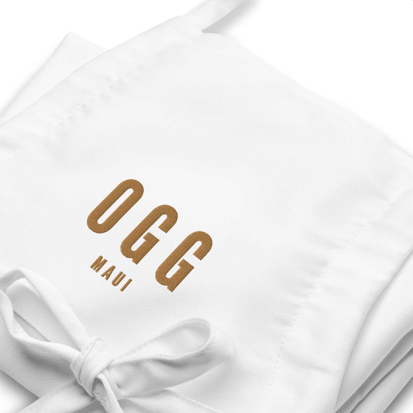 City Embroidered Apron - Old Gold • OGG Maui • YHM Designs - Image 06