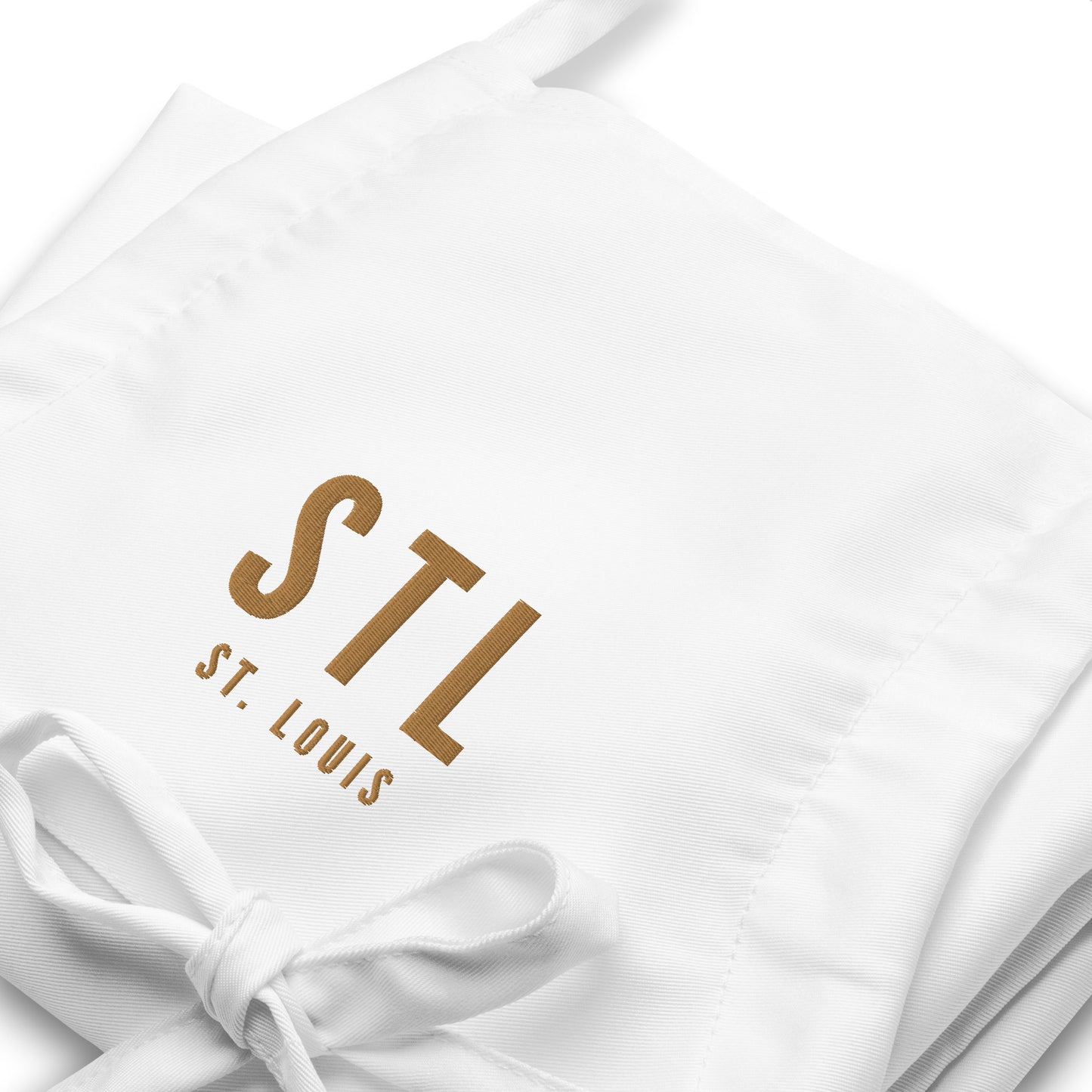 City Embroidered Apron - Old Gold • STL St. Louis • YHM Designs - Image 06