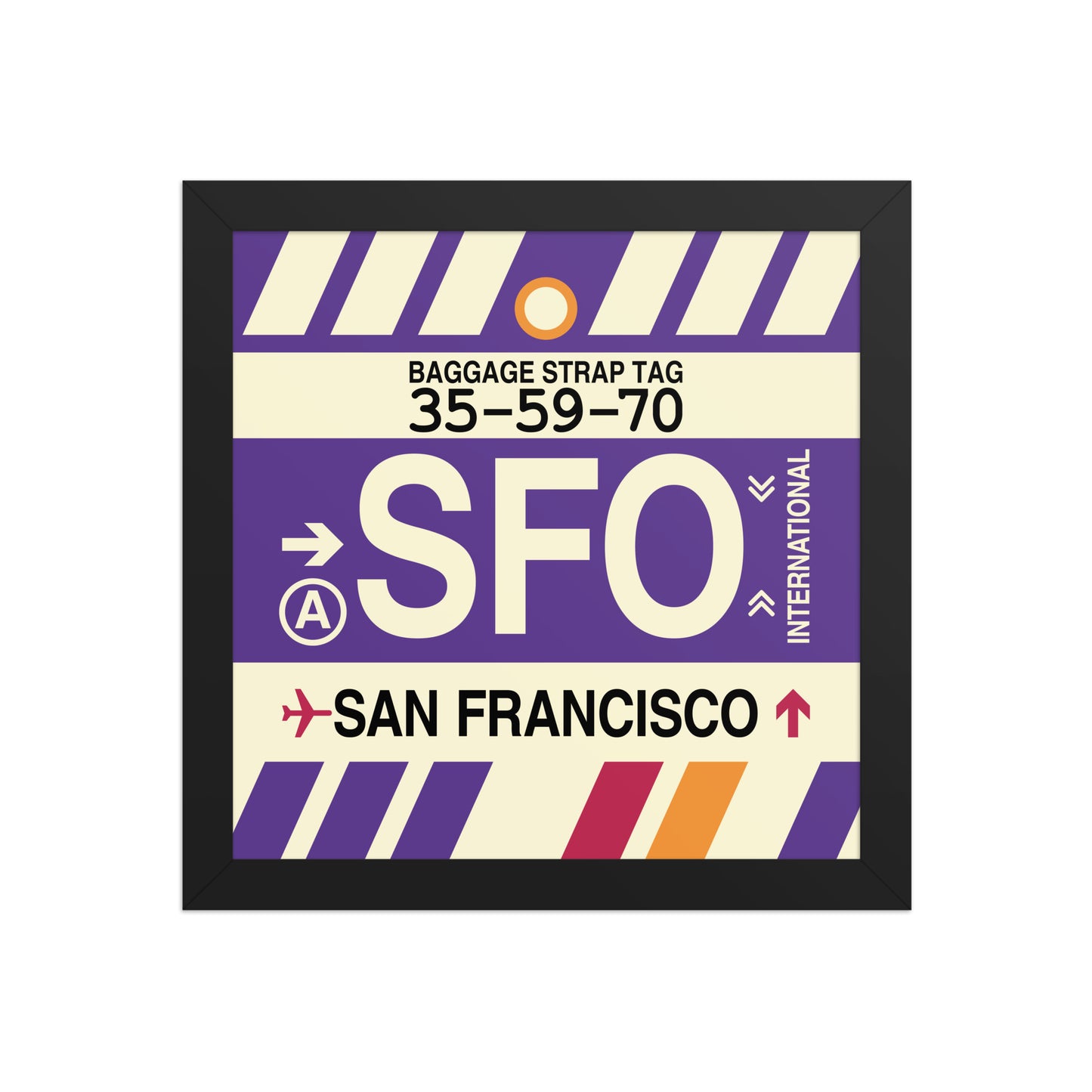 Travel-Themed Framed Print • SFO San Francisco • YHM Designs - Image 01