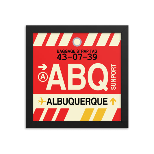 Travel-Themed Framed Print • ABQ Albuquerque Souvenir • YHM Designs - Image 01