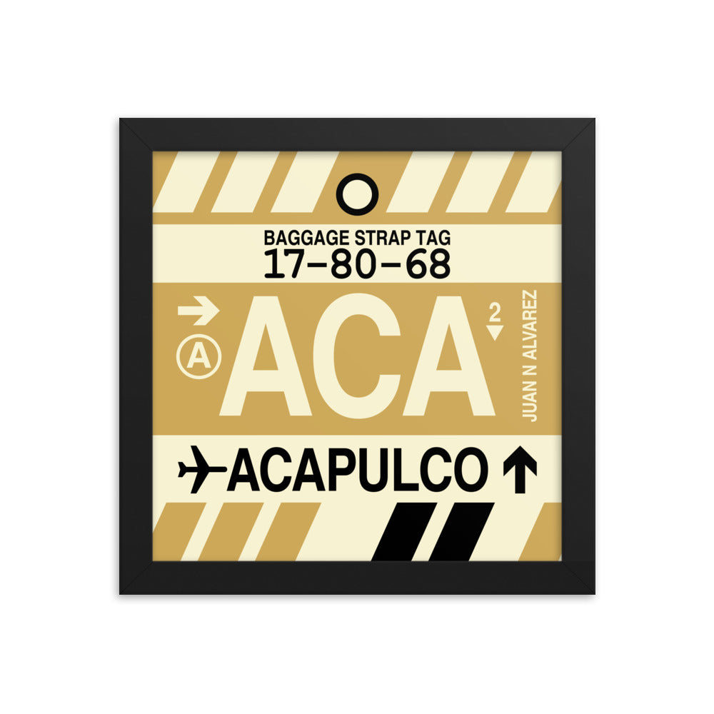 Travel-Themed Framed Print • ACA Acapulco Souvenir • YHM Designs - Image 01