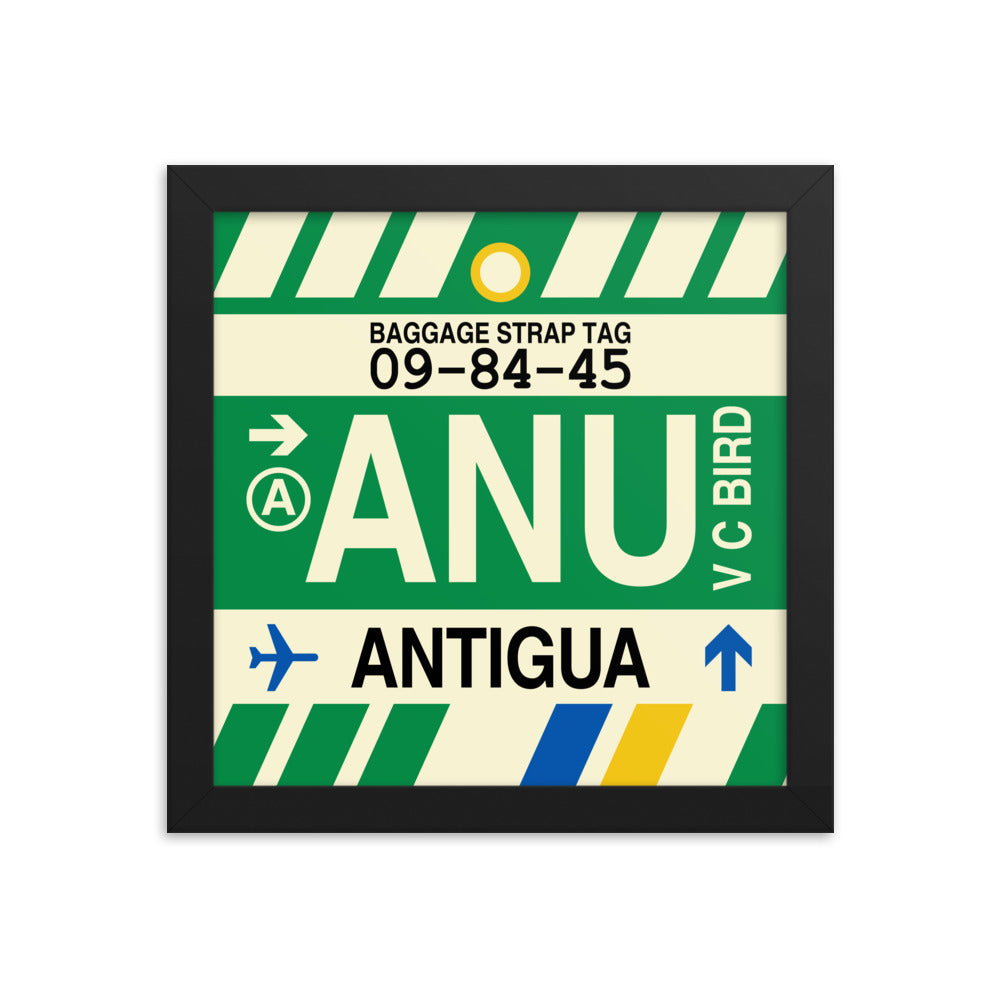 Travel-Themed Framed Print • ANU Antigua Souvenir • YHM Designs - Image 01