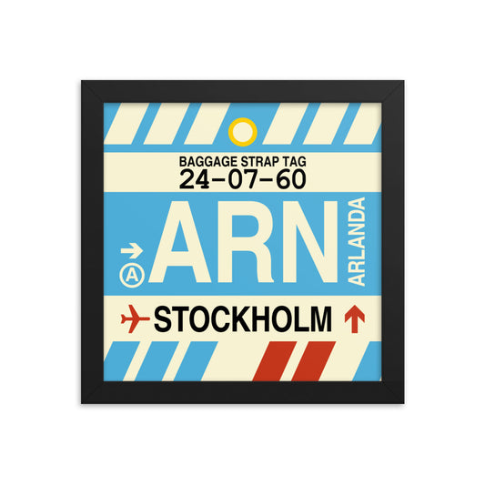 Travel-Themed Framed Print • ARN Stockholm Souvenir • YHM Designs - Image 01