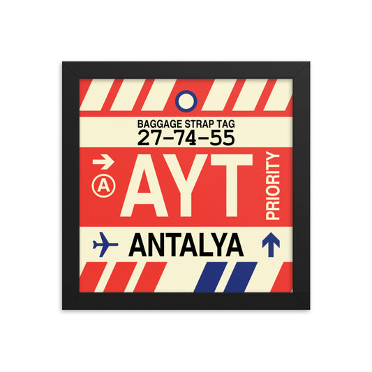 Travel-Themed Framed Print • AYT Antalya Souvenir • YHM Designs - Image 01