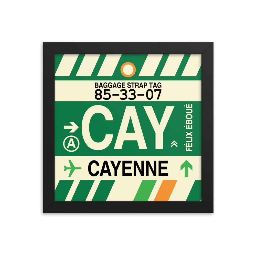Travel-Themed Framed Print • CAY Cayenne Souvenir • YHM Designs - Image 01