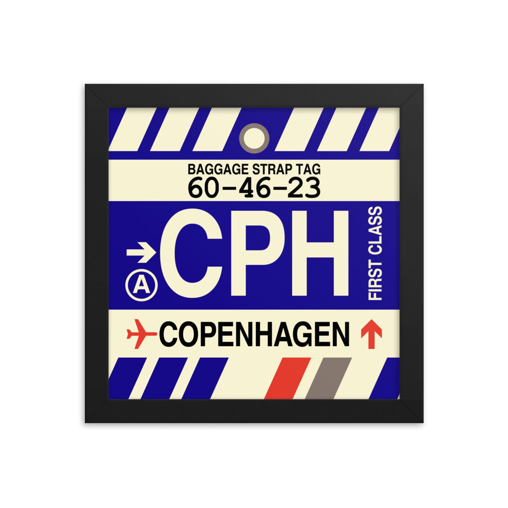 Travel-Themed Framed Print • CPH Copenhagen Souvenir • YHM Designs - Image 01