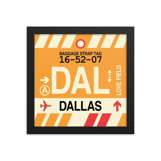 Travel-Themed Framed Print • DAL Dallas • YHM Designs - Image 01