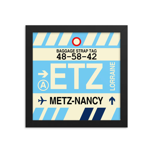 Travel-Themed Framed Print • ETZ Metz-Nancy-Lorraine Souvenir • YHM Designs - Image 01