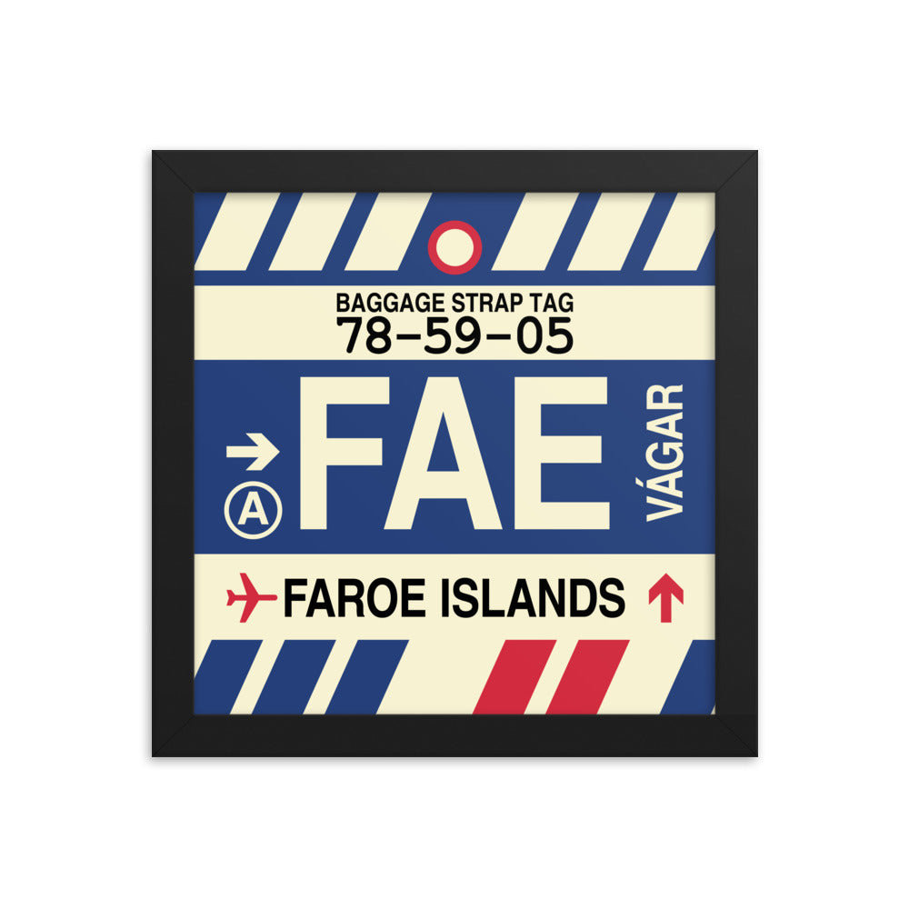 Travel-Themed Framed Print • FAE Faroe Islands Souvenir • YHM Designs - Image 01