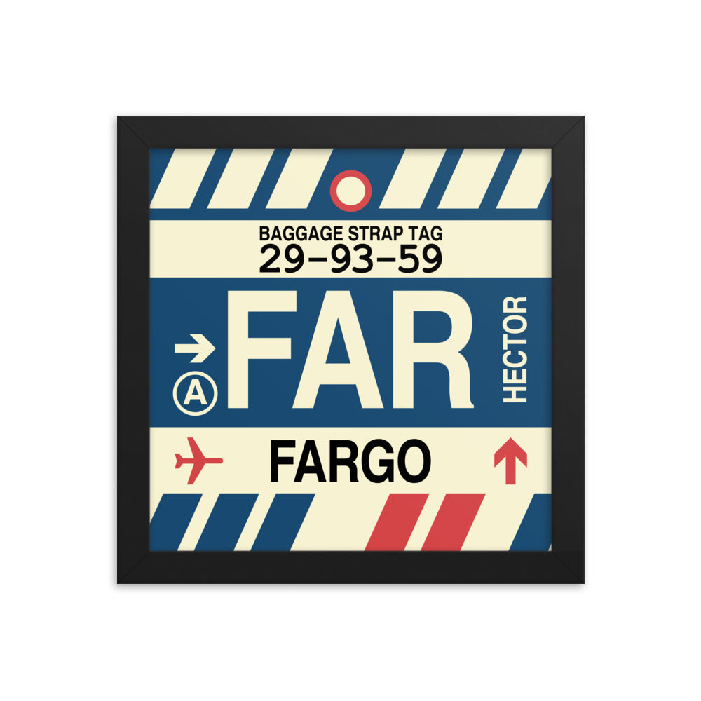 Travel-Themed Framed Print • FAR Fargo Souvenir • YHM Designs - Image 01
