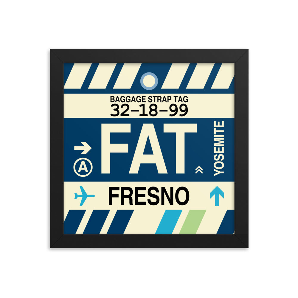 Travel-Themed Framed Print • FAT Fresno Souvenir • YHM Designs - Image 01