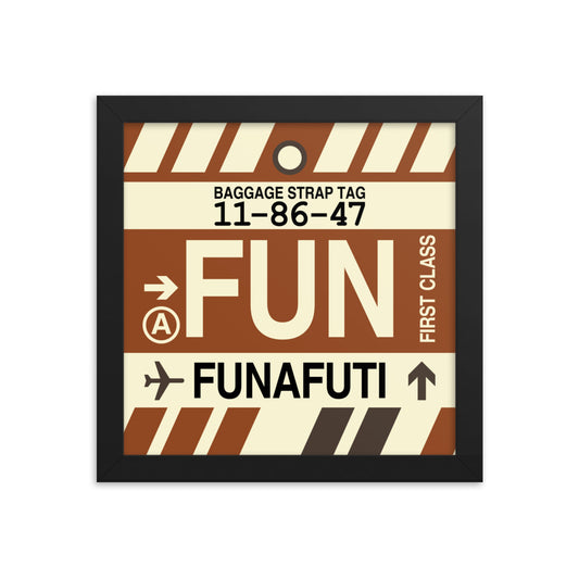 Travel-Themed Framed Print • FUN Funafuti • YHM Designs - Image 01