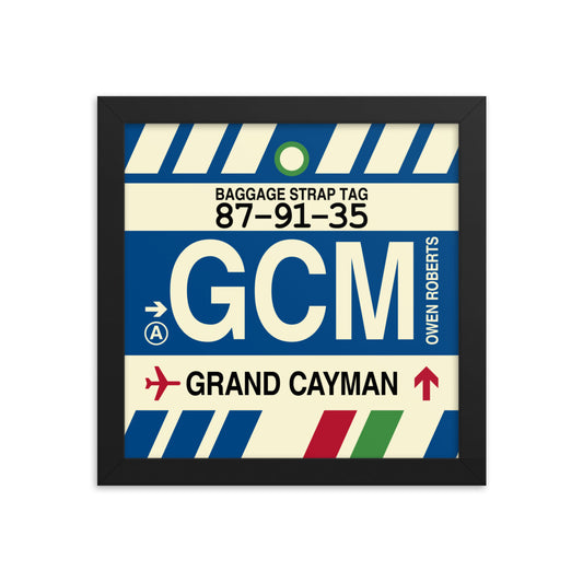 Travel-Themed Framed Print • GCM Grand Cayman • YHM Designs - Image 01